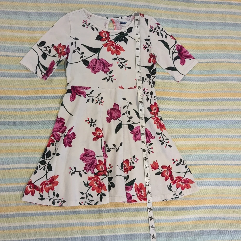 Old Navy floral print knit dress size Small 6/7